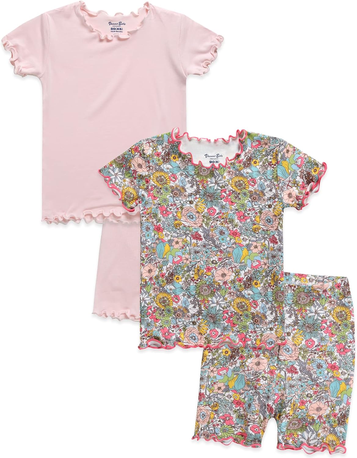 Vaenait Toddler Kids Animal Flower Pattern Summer Pajamas