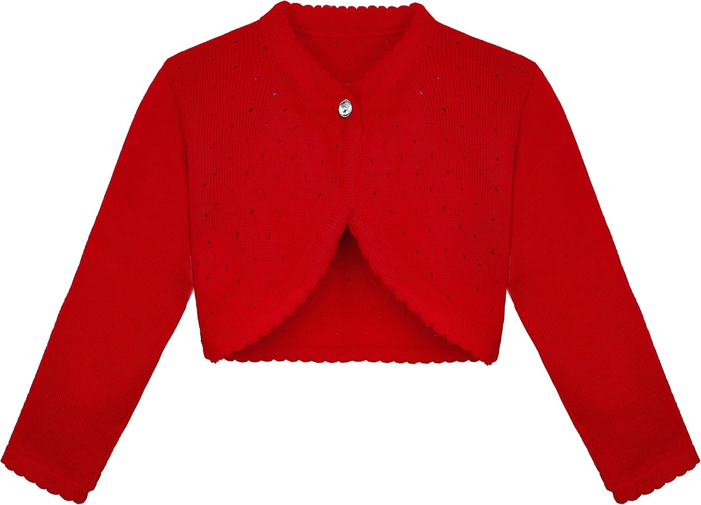 LILAX Baby Girls' Knit Bolero Shrug - Stylish One-Button Closure