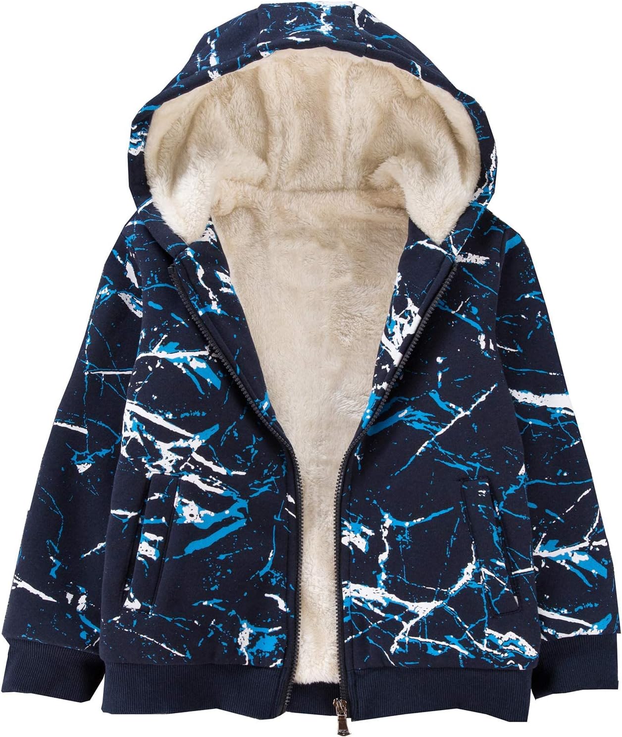 Bumeex Kids Sherpa Fleece Lined Jacket for Boys and Girls