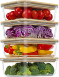Urban Green Glass Containers with Bamboo Lids for Meal Prep
