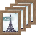 VCK 8x10 Picture Frame Set of 4 - Walnut, Gallery Quality