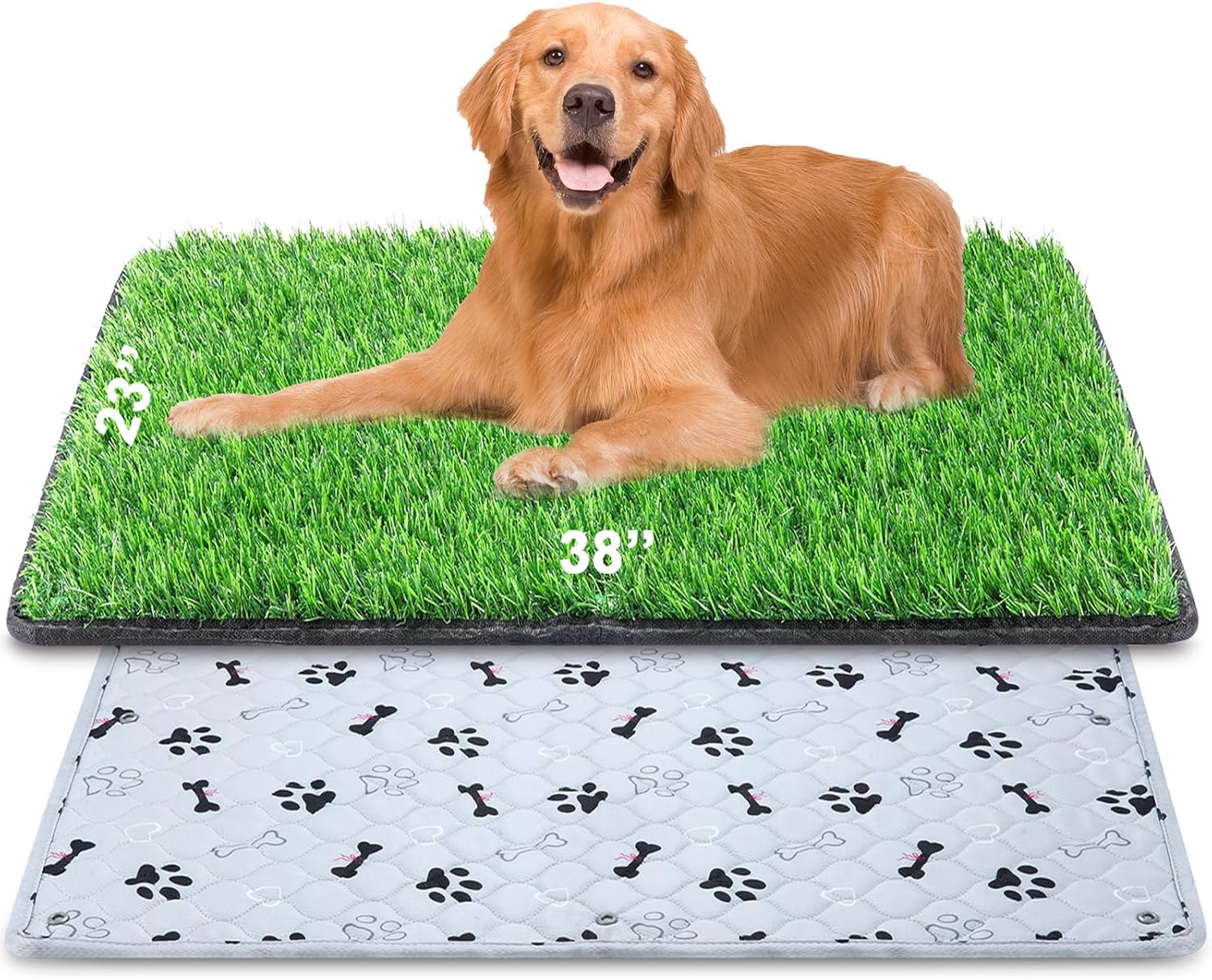 Dog Grass Mat with Pee Pad for Indoor and Outdoor Use