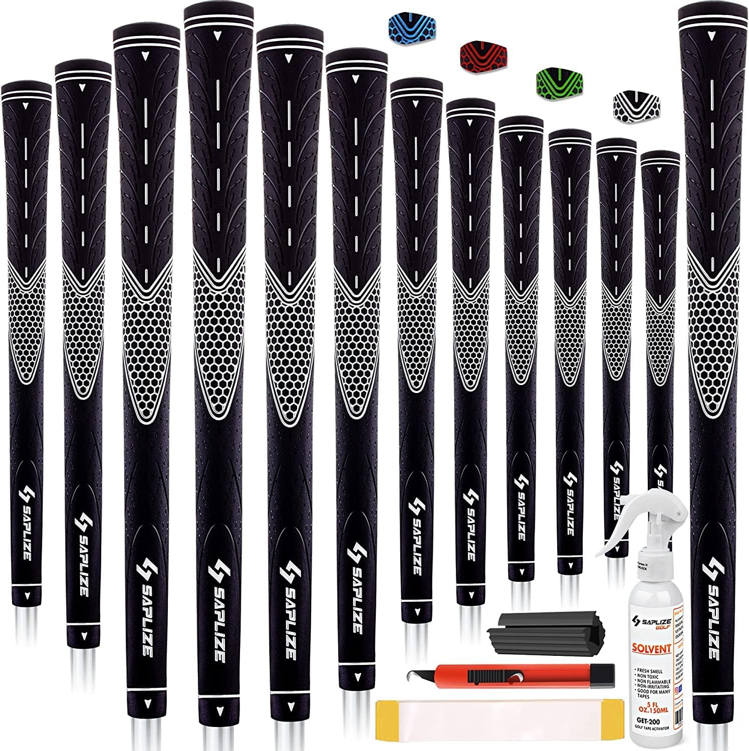 SAPLIZE Golf Grips Set of 13 for Enhanced Performance and Comfort