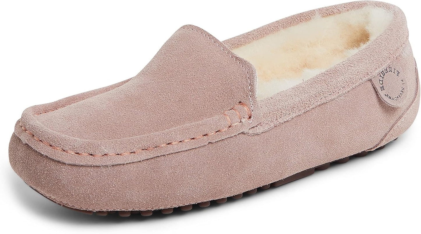 Fireside Shearling Indoor/Outdoor Moccasin Slipper for Comfort