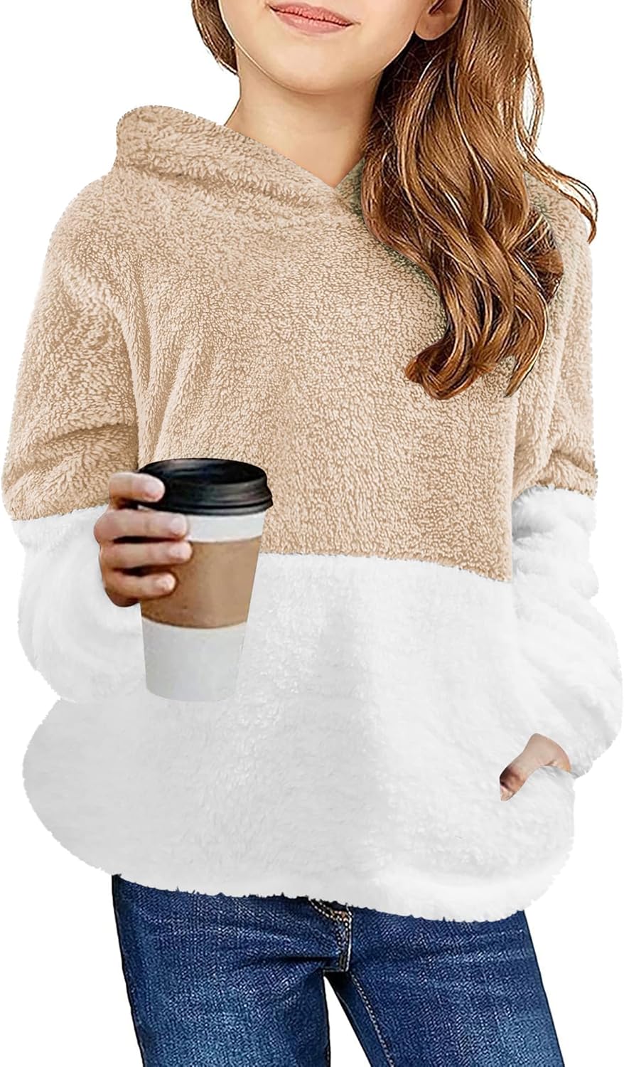 Arshiner Girls Fuzzy Fleece Hoodies for Cozy Casual Wear