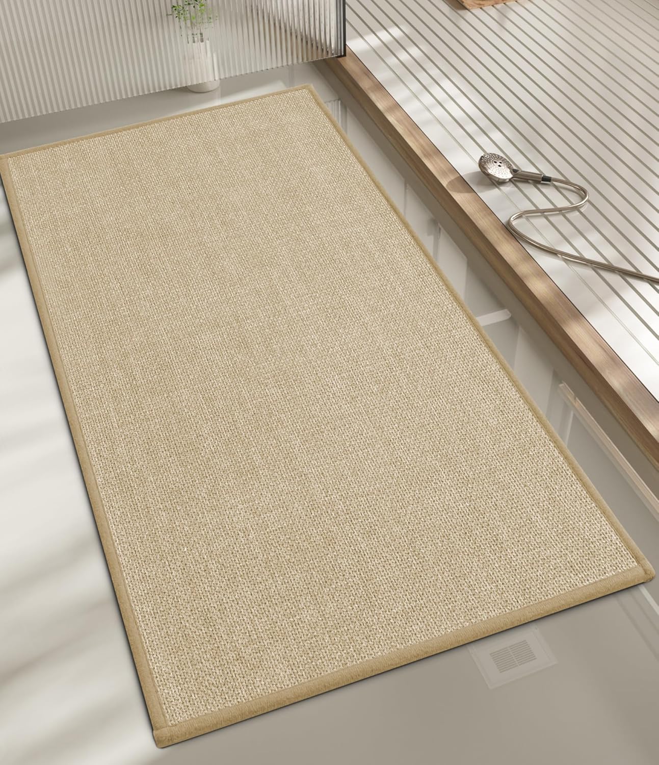 Chakme Bathroom Rugs Mat 47x17 - Ultra Thin Non Slip