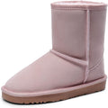 Kids Mid Snow Boots with Faux Fur Lining - Cozy Slip-On Winter Boots