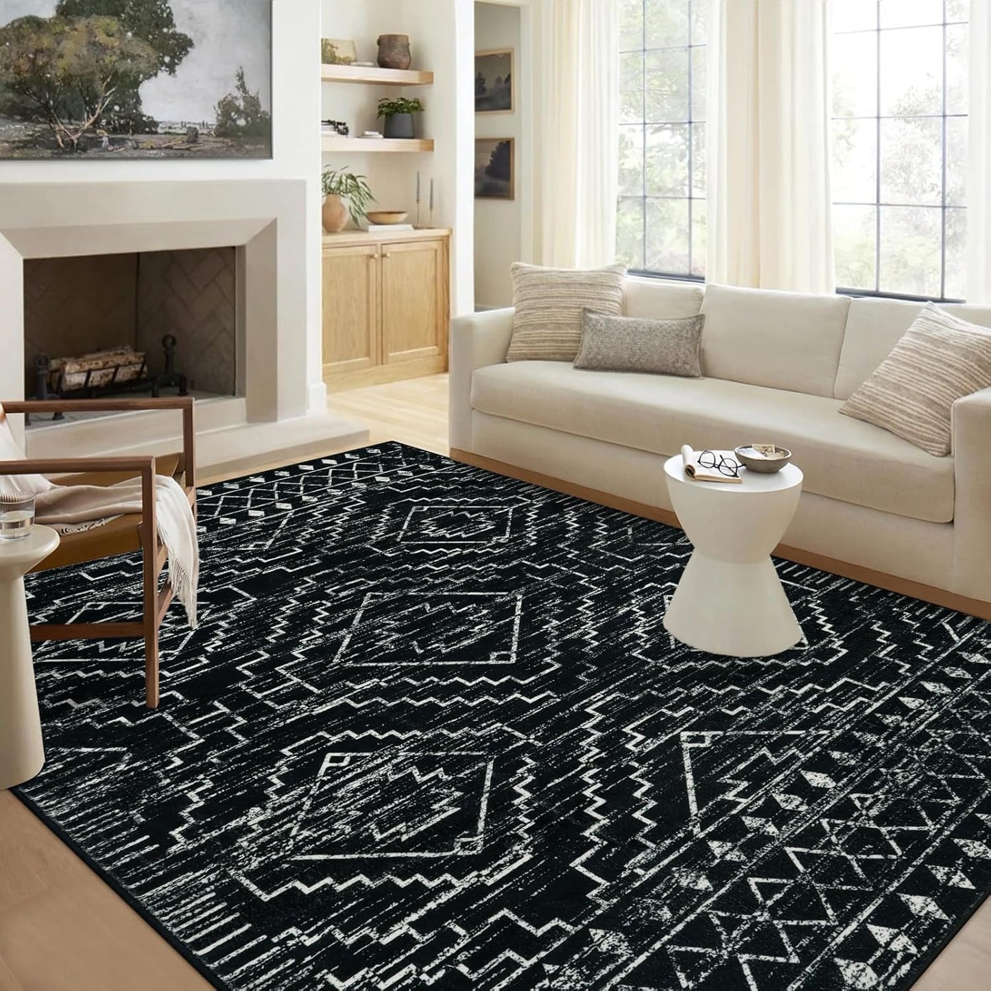 Wonnitar Moroccan 8x10 Area Rugs for Living Room and Bedroom