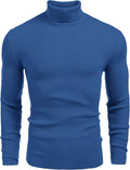Mens Ribbed Slim Fit Turtleneck Sweater - Comfortable Winter Staple