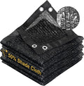 50% Black Shade Cloth with Grommets for Garden and Patio Use