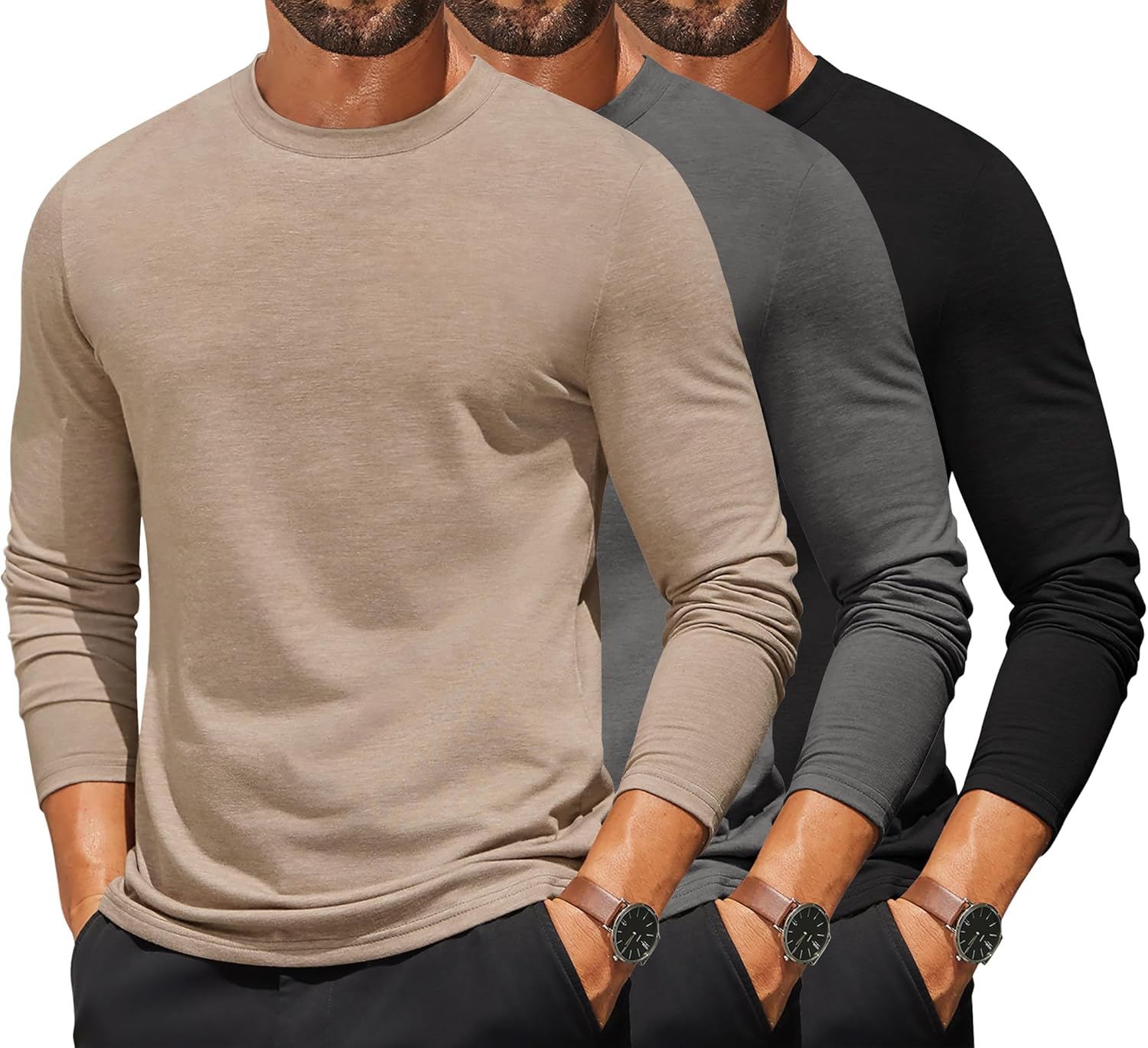 COOFANDY Mens Long Sleeve T Shirts for Casual Everyday Wear