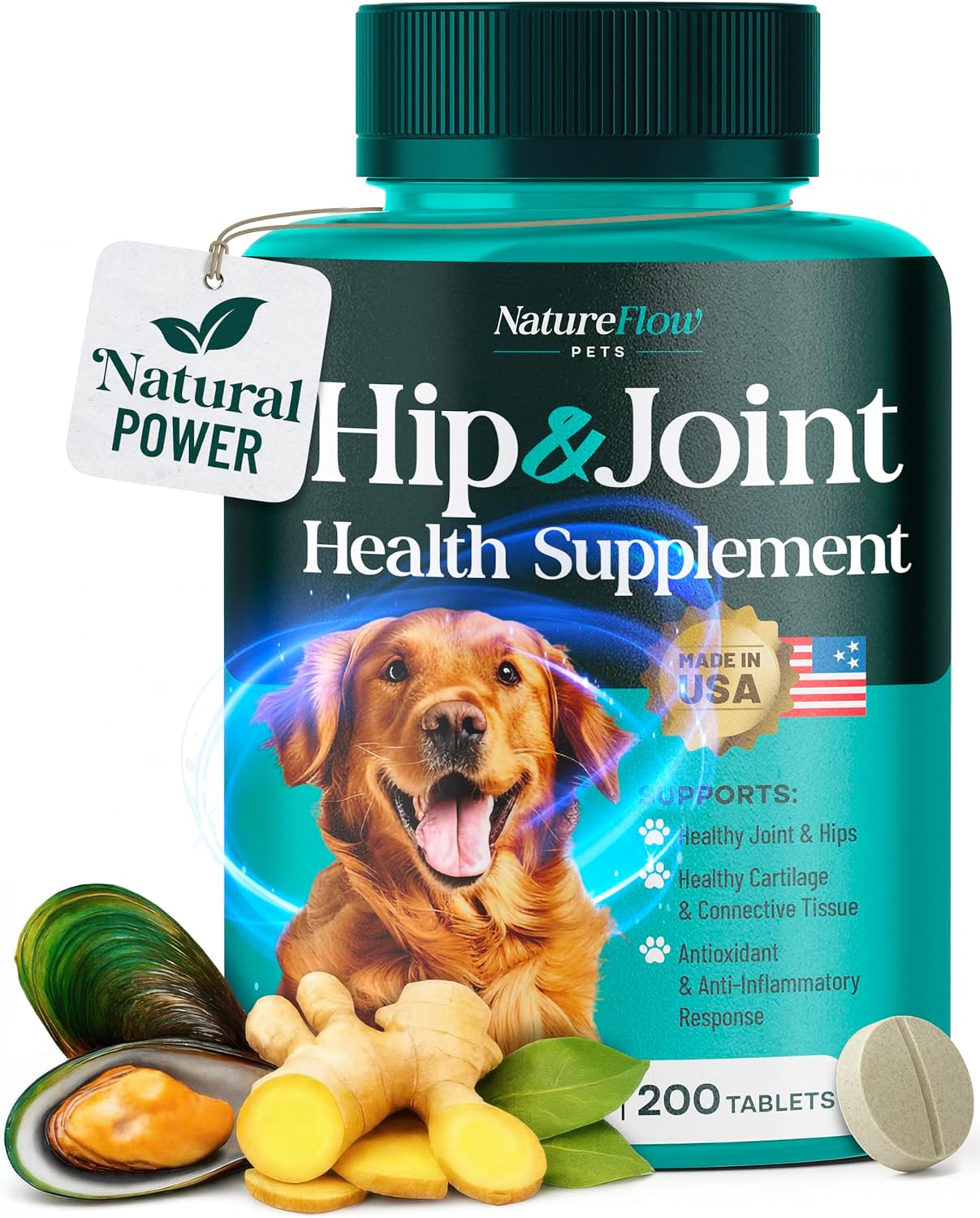 Hip and Joint Supplement for Dogs with Green-Lipped Mussel