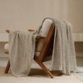 100% Cotton Waffle Weave Throw Blanket - Soft Lightweight Cozy
