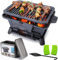 IronMaster Hibachi Grill Outdoor Charcoal Grill - Compact Cast Iron