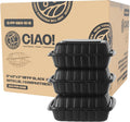 MFPP 8in x 8in x 3in Black Hinged Container - Durable Takeout Solution