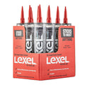 Sashco Lexel Flexible Caulk Clear Cartridge Pack - Durable Clear Seal