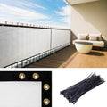 Royal Shade Custom Size 3 ft x 117 ft White Balcony Privacy Screen