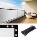 Royal Shade Custom Size 3 ft x 131 ft White Balcony Privacy Screen