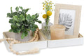 White Catch All Trays for Jewelry 2 Pack - Elegant Bedside Organizers
