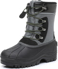Felabo Kids Boys Girls Snow Boots with Button Closure - Easy On/Off