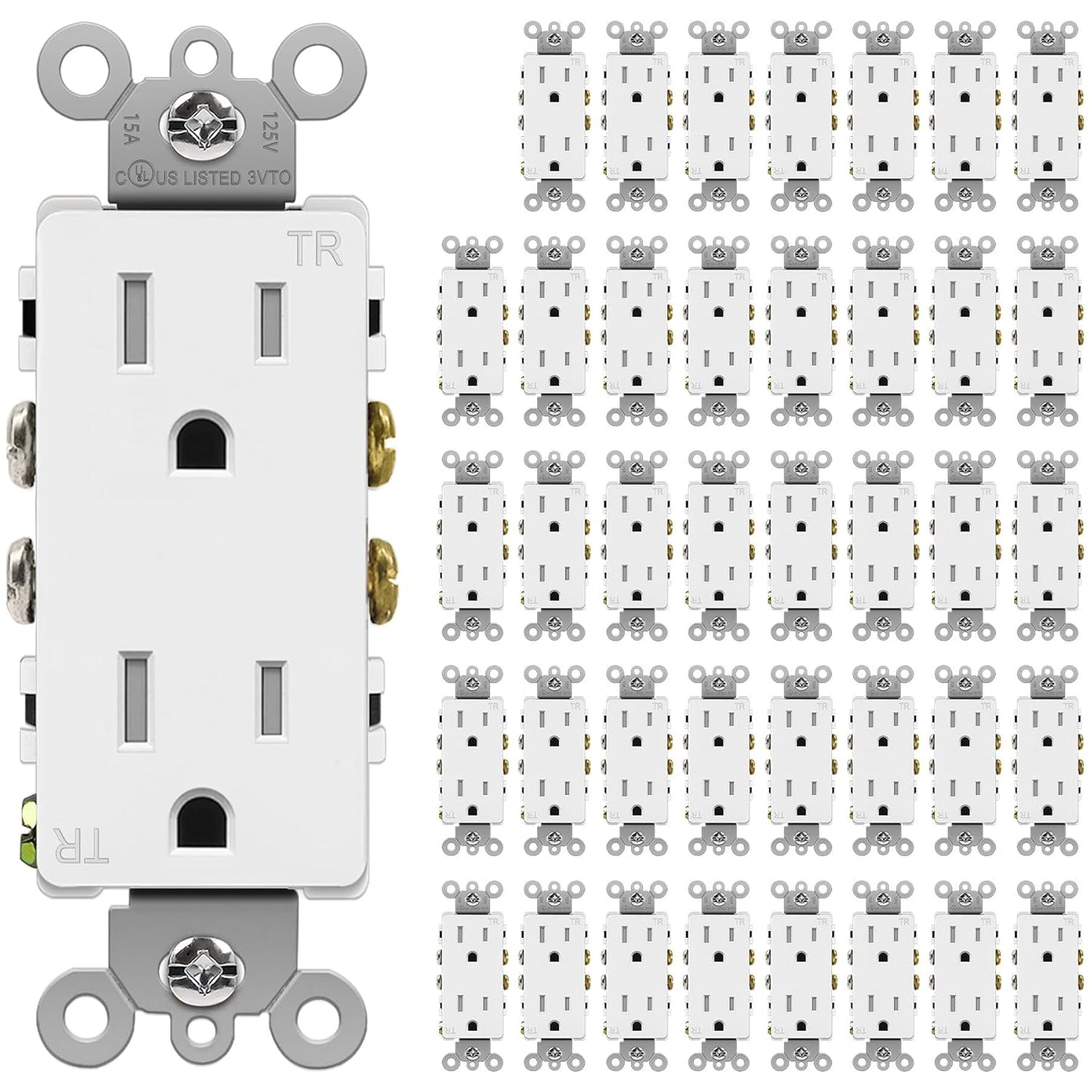 BESTTEN 15 Amp Decor Outlet for Safe and Durable Use