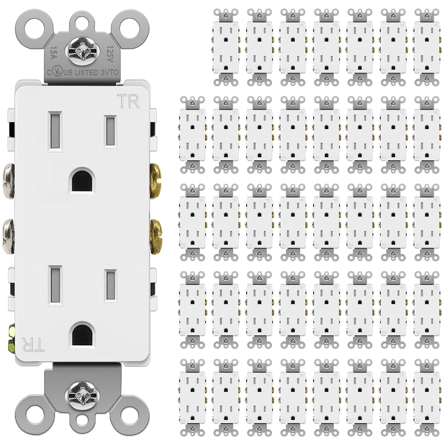 BESTTEN 15 Amp Decor Outlet for Safe and Durable Use