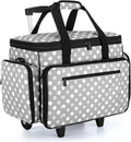 LUXJA Sewing Machine Case with Detachable Dolly - Secure, Portable