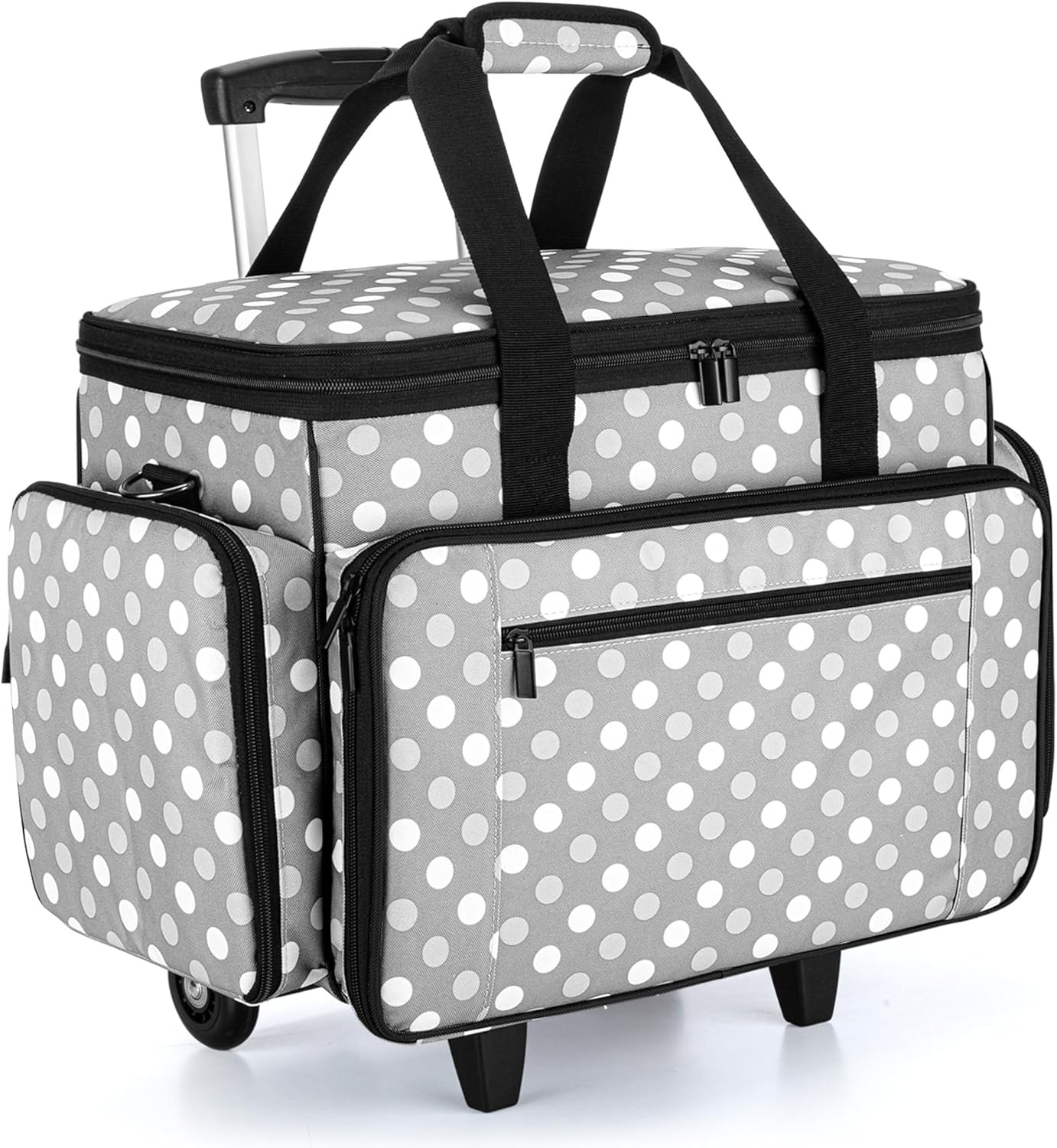LUXJA Sewing Machine Case with Dolly for Easy Transport
