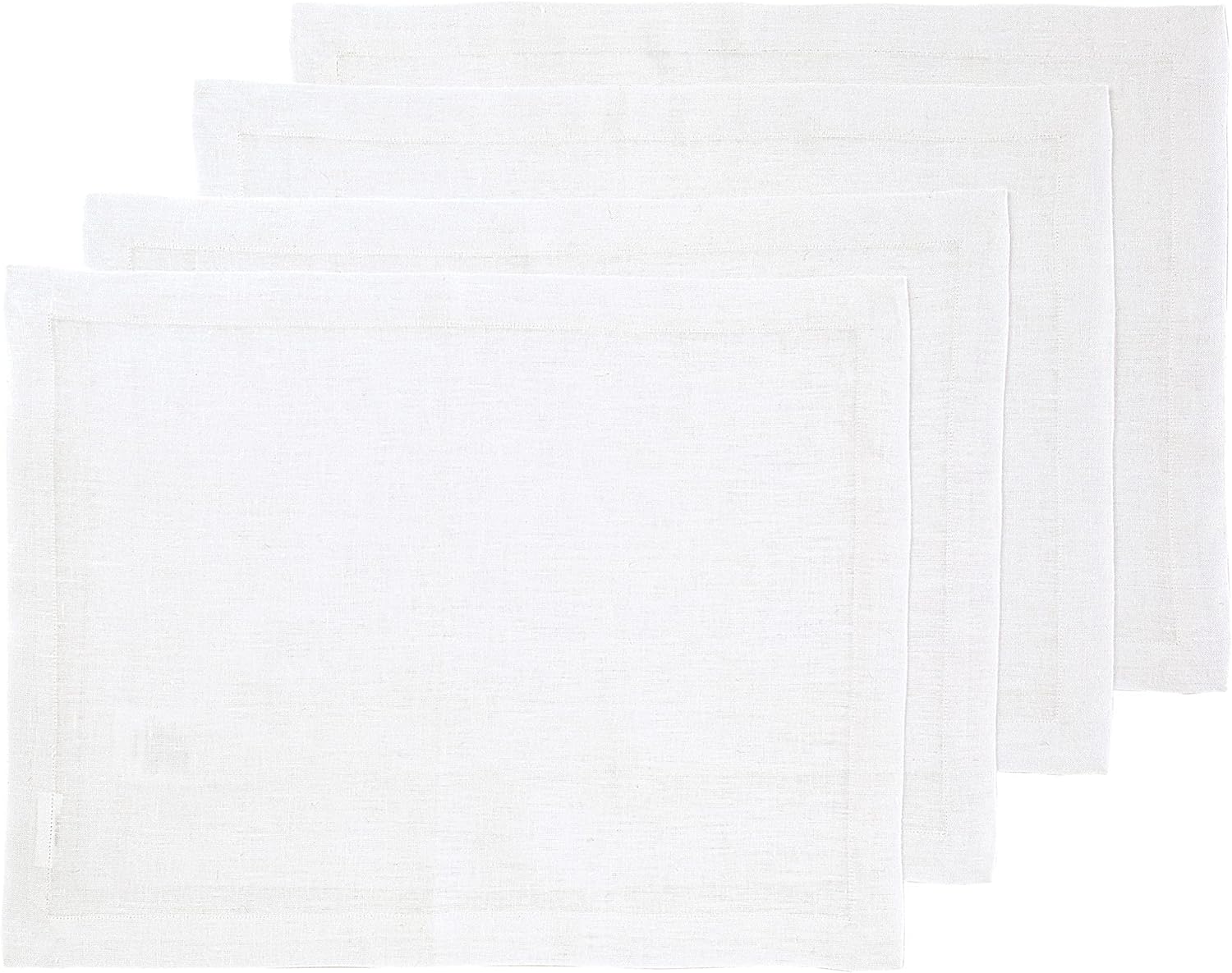 Pure Linen Placemats Set of 4 for Holiday Table Settings