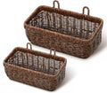 AceList Wall Hanging Basket Set of 2 - Boho Woven Storage for Walls