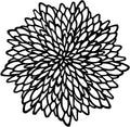 Black Floral Round Placemats Pack of 18 - Elegant Table Chargers
