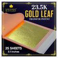 Barnabas Blattgold Gold Leaf 23.5K Transfer Sheets - 25 Pack