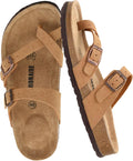 CUSHIONAIRE Women's Luna Cork Footbed Sandal (Style PP1M)