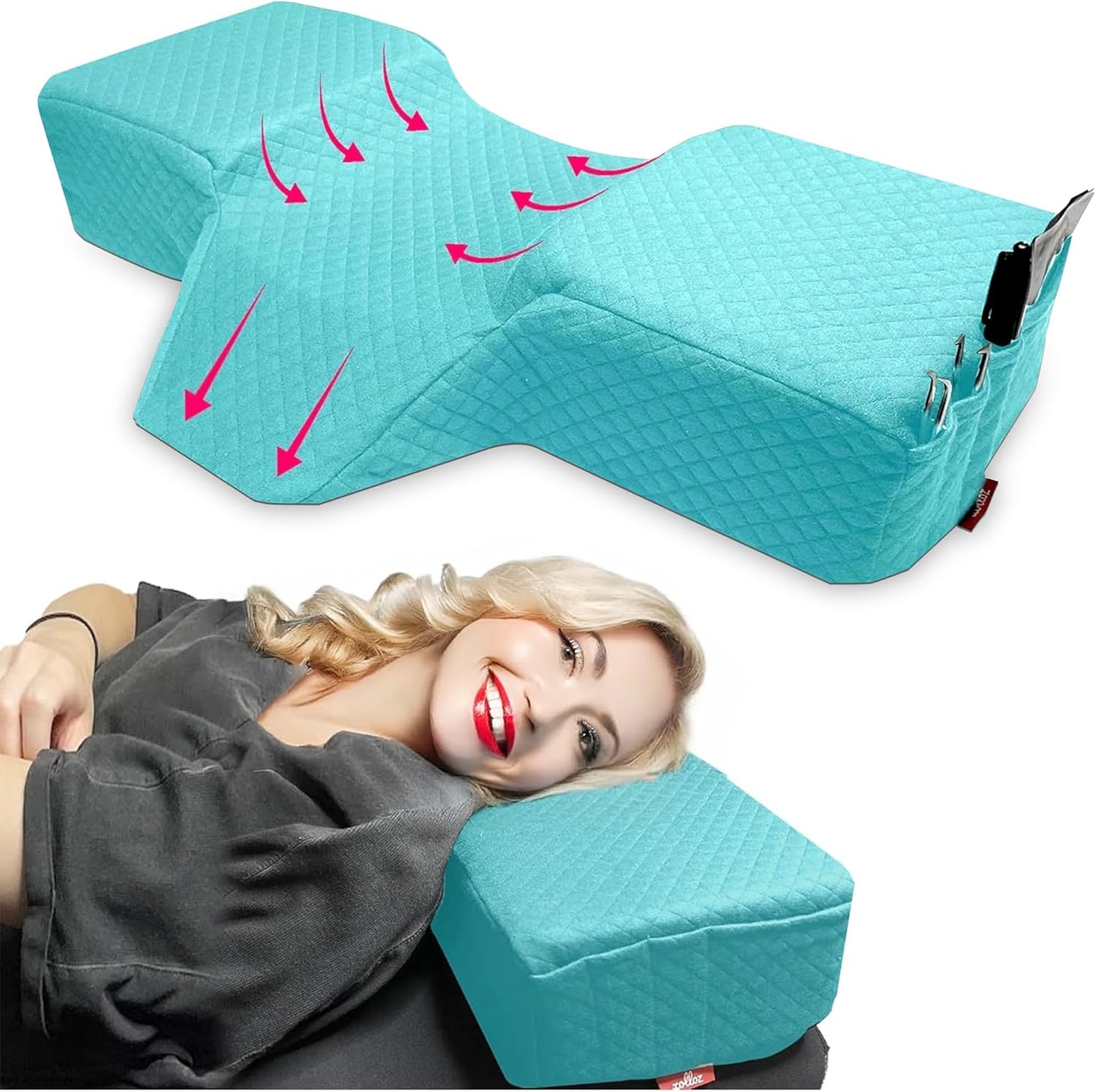 Lash Pillow for Eyelash Extensions - Ergonomic Memory Foam