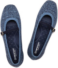 Mary Jane Women Flat Shoes Slip on Square-Toe Washable Flats
