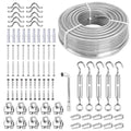 3/16 Wire Rope Kit 165ft Vinyl Coated Steel Cable - Tensioning Kit