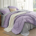 Bedsure Queen Comforter Set 7-Piece Reversible Light Purple