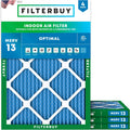 25x32x1 MERV 13 Air Filter 4-Pack - Optimal Smoke & Allergy Defense