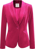 Velvet Shawl Collar Blazer 1 Button Office Coat - Seasonal Ready