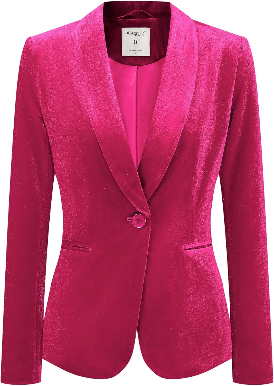 Allegra K Women's Velvet Blazer for Halloween and Christmas Events
