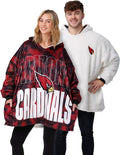 Reversible Oversized Sherpa Hoodie Sweatshirt - One Size Warmth