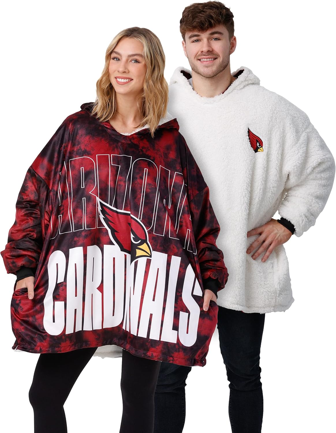 NFL Team Logo Reversible Oversized Sherpa Hoodie Sweatshirt