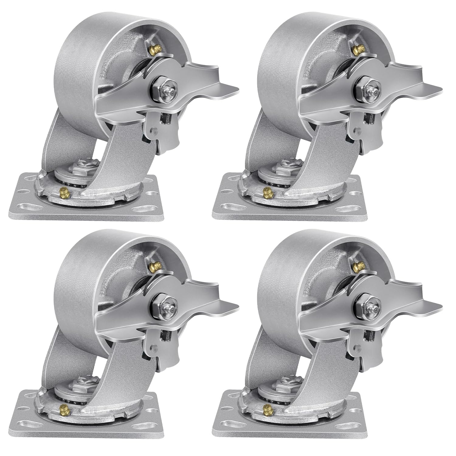 4in X 2in Heavy Duty Industrial Caster Wheels with 3200 LBS Capacity