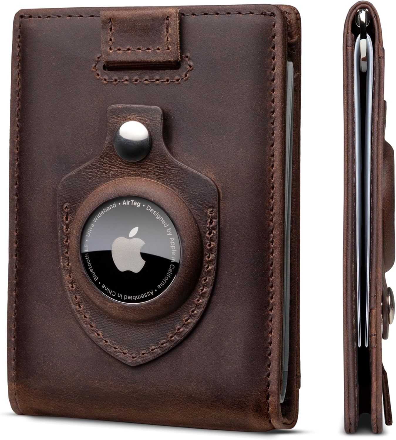 RFID Blocking Slim Bifold Genuine Leather Minimalist Wallets for Men