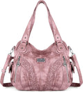 Washed PU Leather Tote Bag for Women - Soft, Roomy Handbag