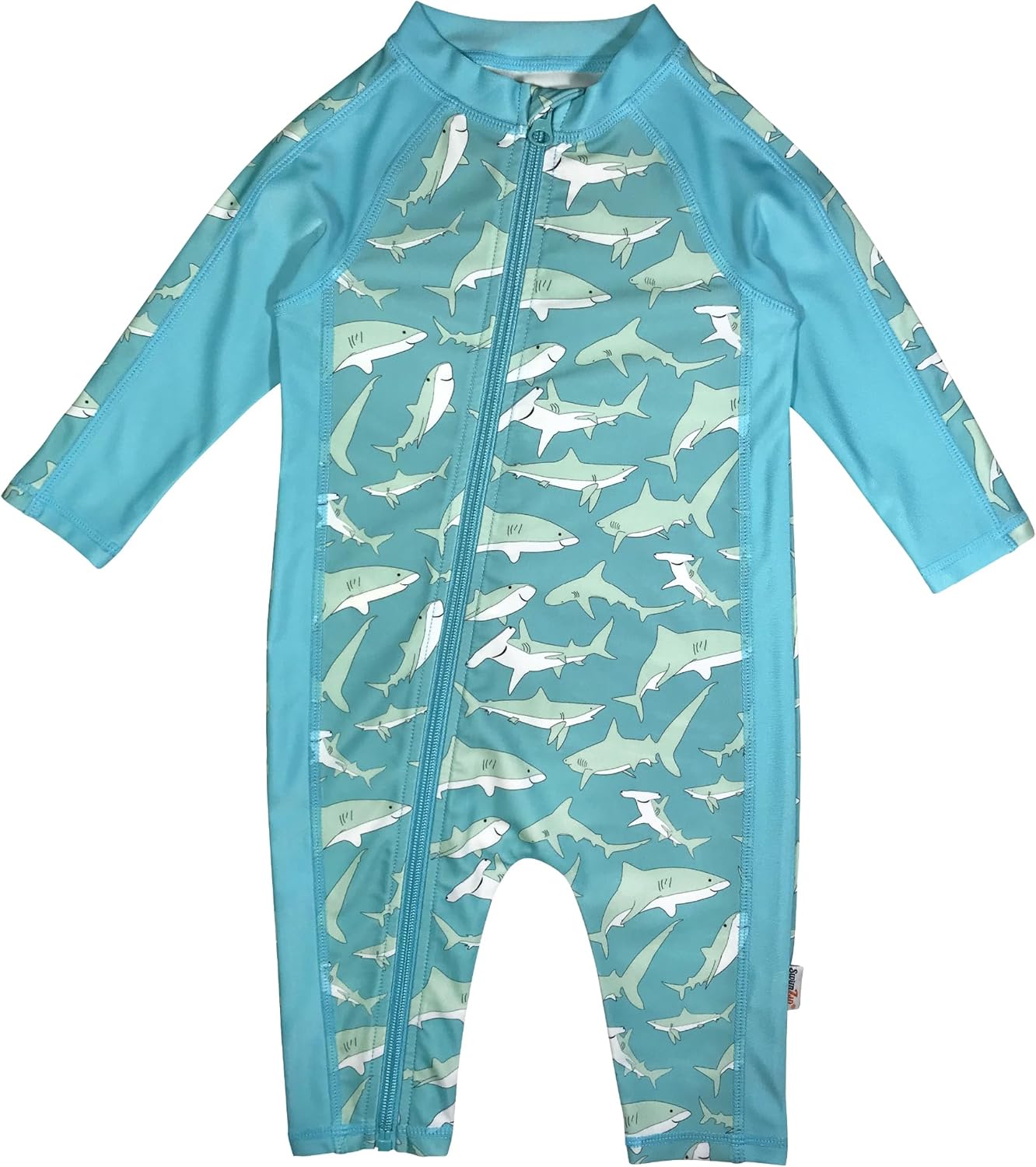 SwimZip Boys' Long-Sleeve UPF 50+ Swimsuit for Sun Protection