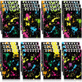 Faccito Neon Party Notebooks 24 Pack - Mini Glow Spiral Notepads