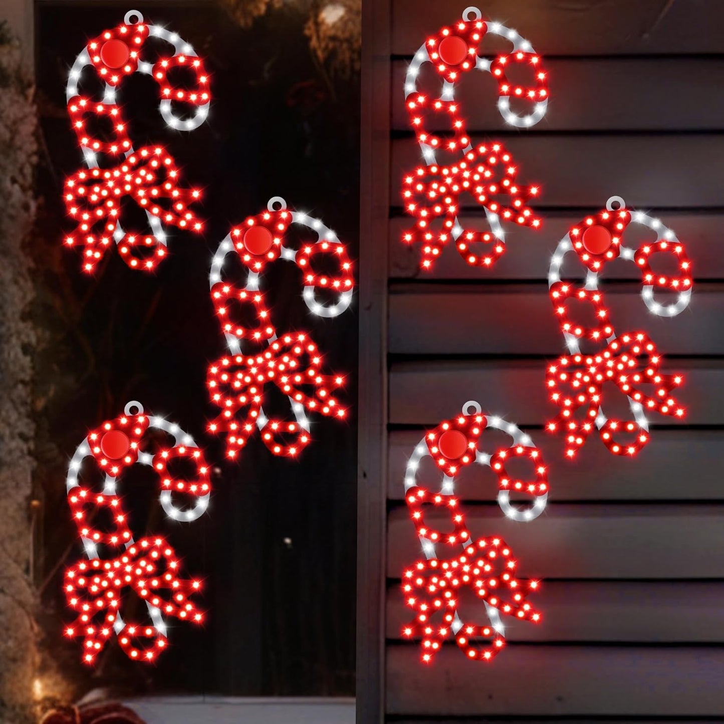 6 Pack Christmas Window Decorations by HappyAlley for Joyful Nights