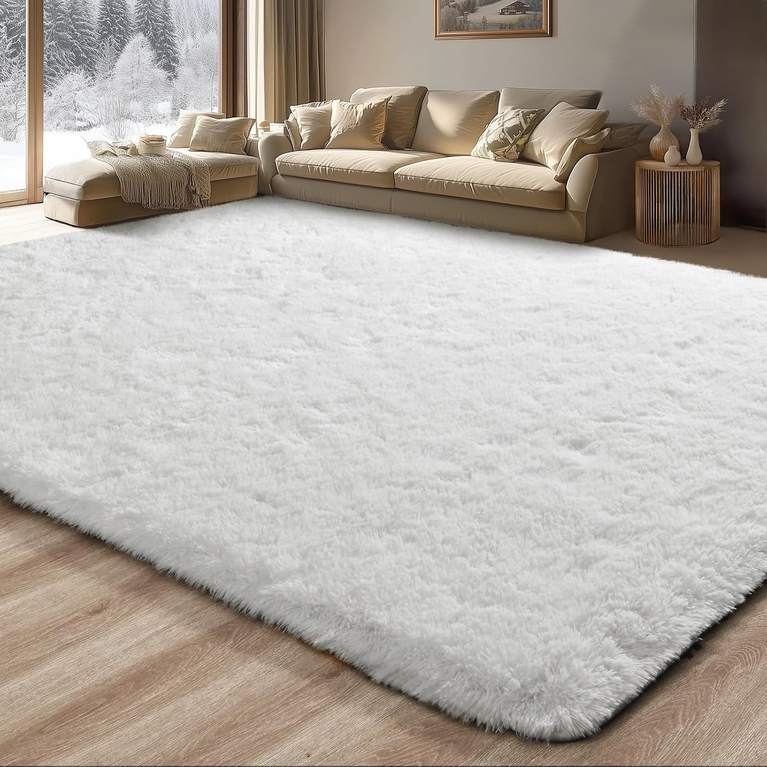 Merelax Soft Modern Indoor Large Shaggy Rug for Home Decor