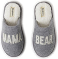 Mama Bear Buffalo Check Slippers for Women - Cozy Memory Foam